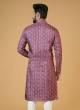 Designer Silk Floral Printed Kurta Pajama Set